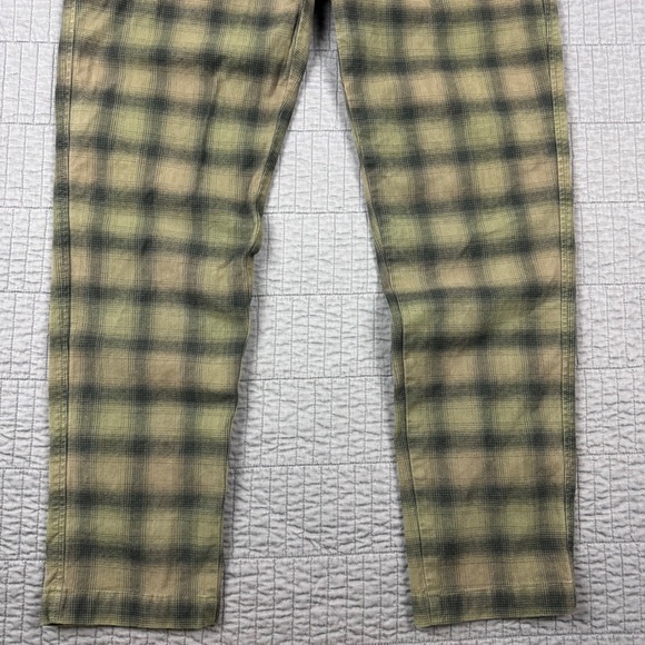 Levi's Pants Men 34x32 (34x30) Green Brown Plaid XX Chino Standard Taper - Picture 3 of 13